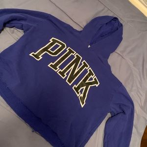 Pink cropped hoodie